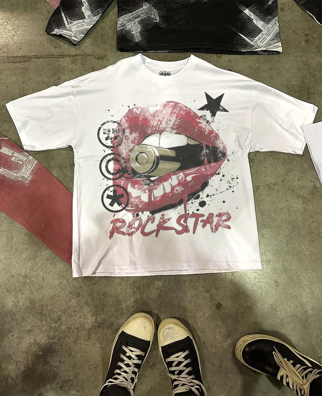 Rockstar Streetwear White Cotton Tee – 100% Cotton