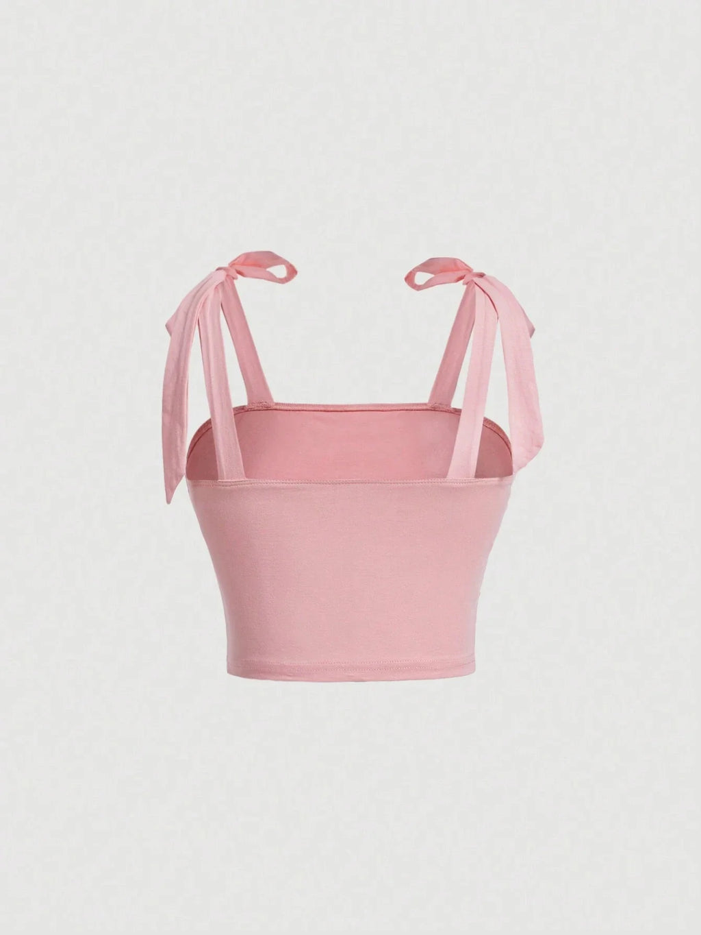 Tie Shoulder Ruched Crop Top – Y2K Bow Detail